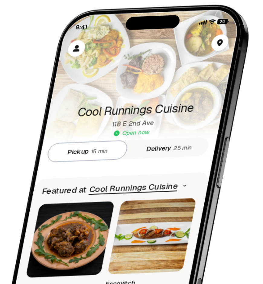 Cool Runnings Cuisine app preview